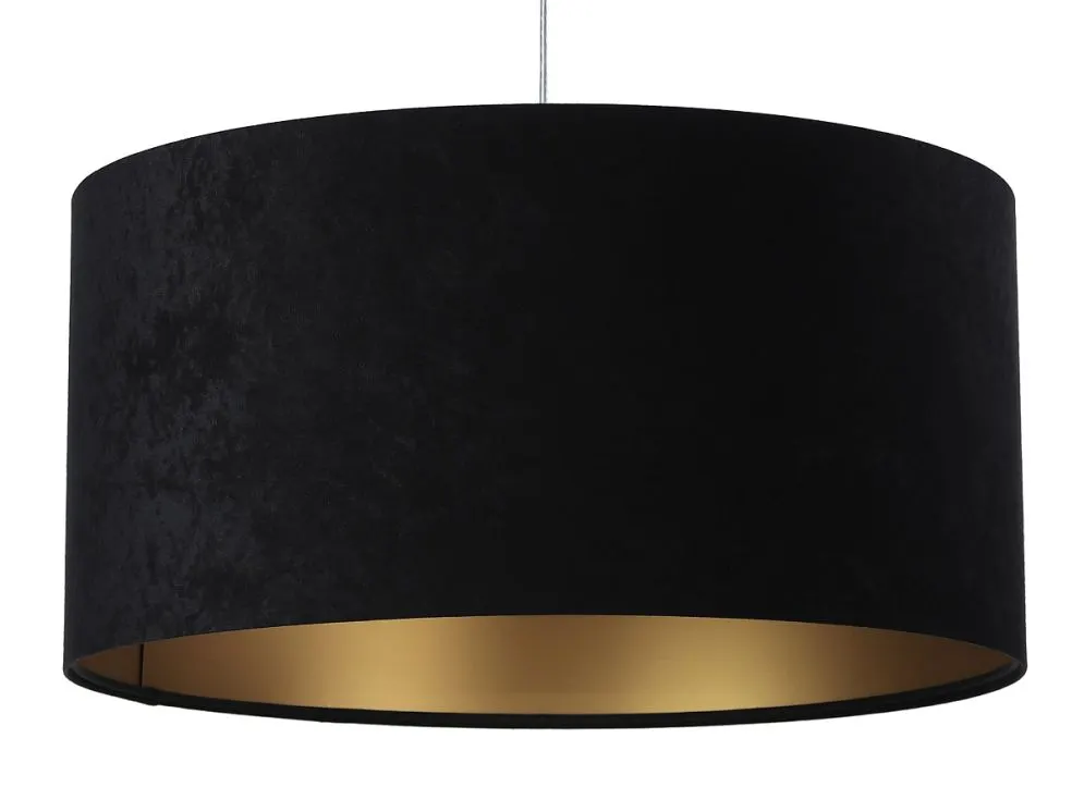 Lampa wisząca HOME 60 czarna/złota w kształcie walca | MIRAT. w stylu  kolekcja