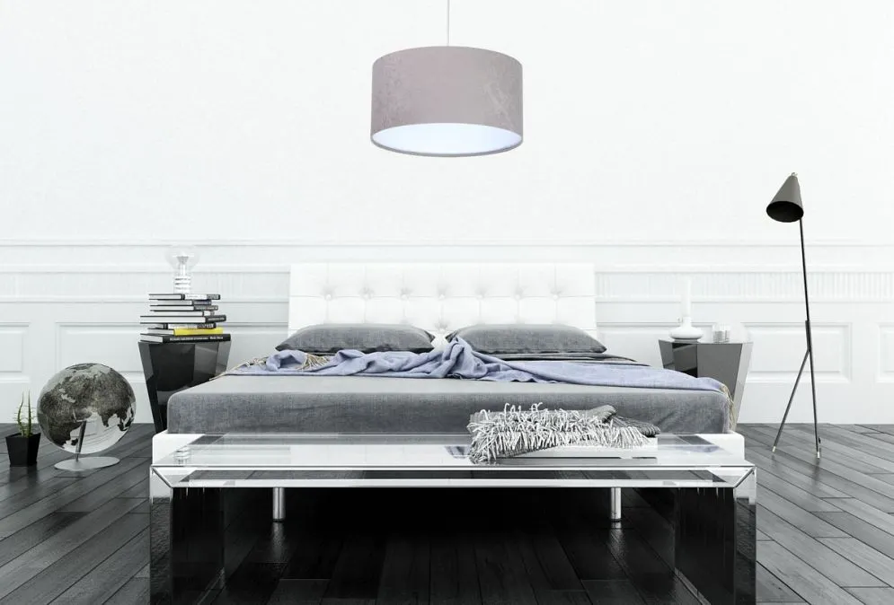 Lampa wisząca HOME 40 szara/biała do salonu polskiej produkcji | MIRAT. w stylu  kolekcja