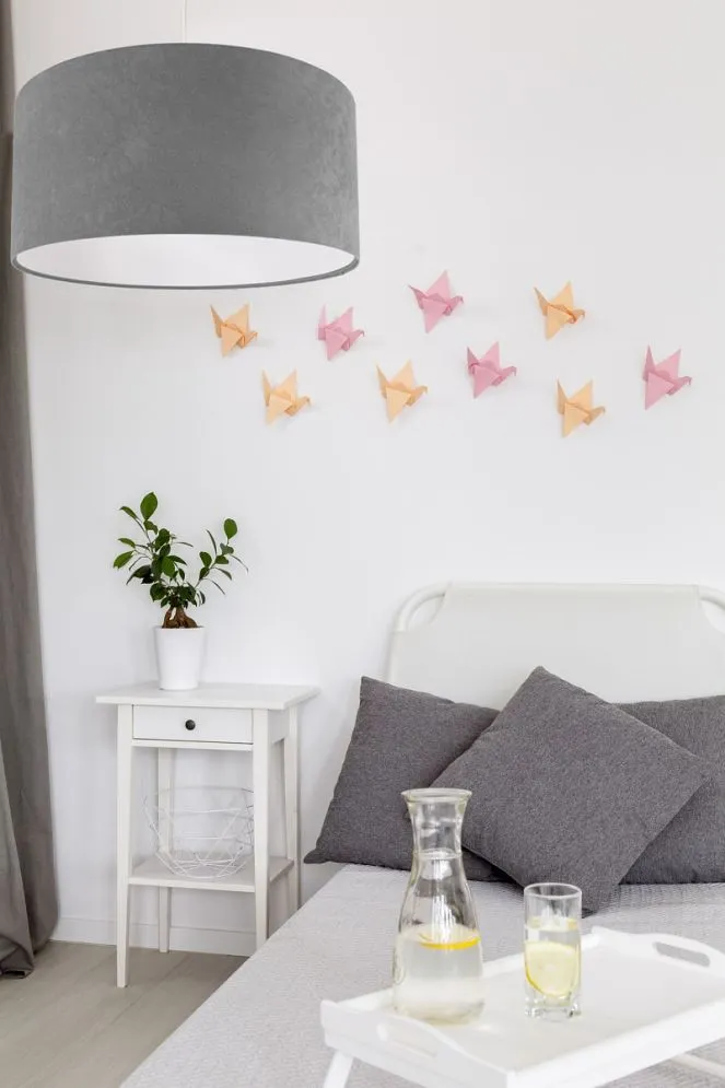 Lampa wisząca HOME 60 szara/biała nad stół do jadalni | MIRAT. w stylu  kolekcja