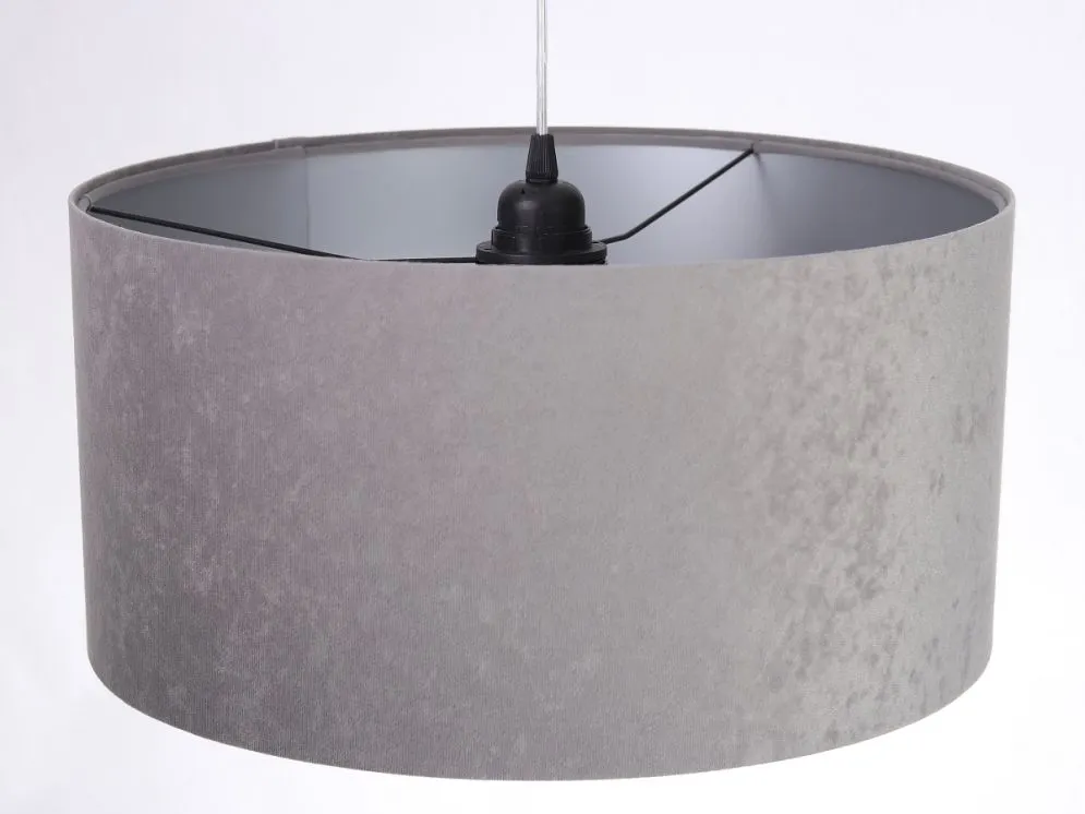 Lampa wisząca HOME 50 szara/srebrna walec do salonu | MIRAT. w stylu  kolekcja