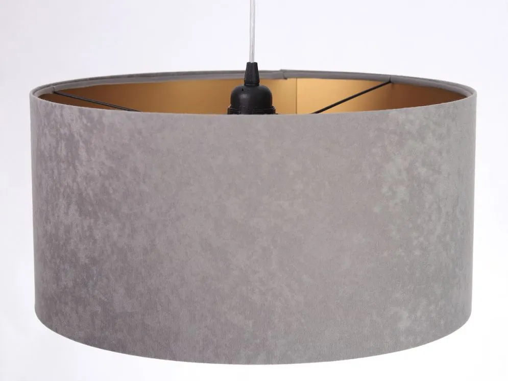 Lampa wisząca HOME 50 szara/złota w kształcie walca ręcznie robiona | MIRAT. w stylu  kolekcja