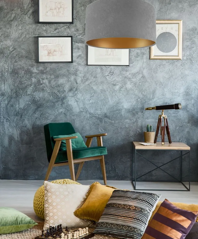 Lampa wisząca HOME 60 szara/złota nad stół do jadalni | MIRAT. w stylu  kolekcja