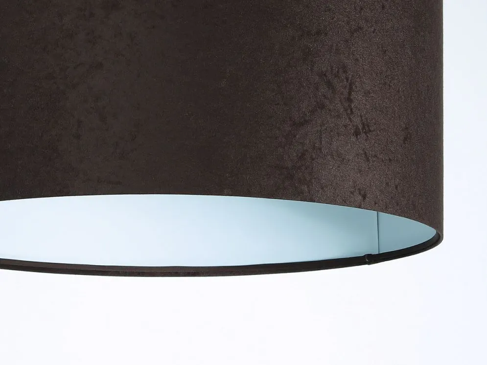 Lampa wisząca HOME 30 brązowa/biała welurowa mała | MIRAT. w stylu  kolekcja