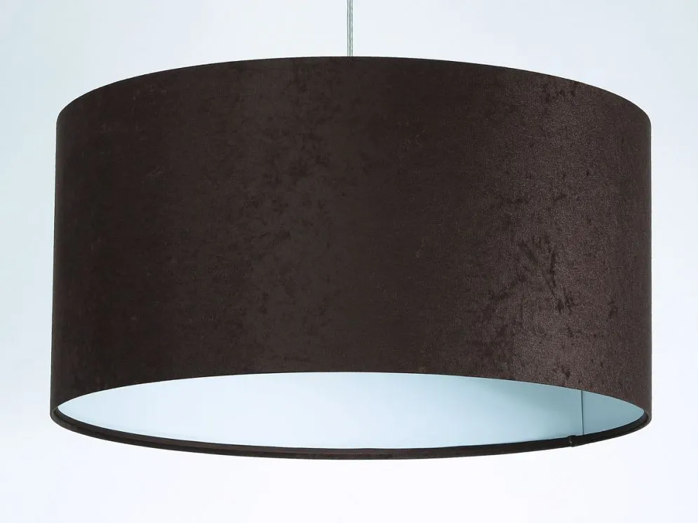 Lampa wisząca HOME 30 brązowa/biała welurowa mała | MIRAT. w stylu  kolekcja