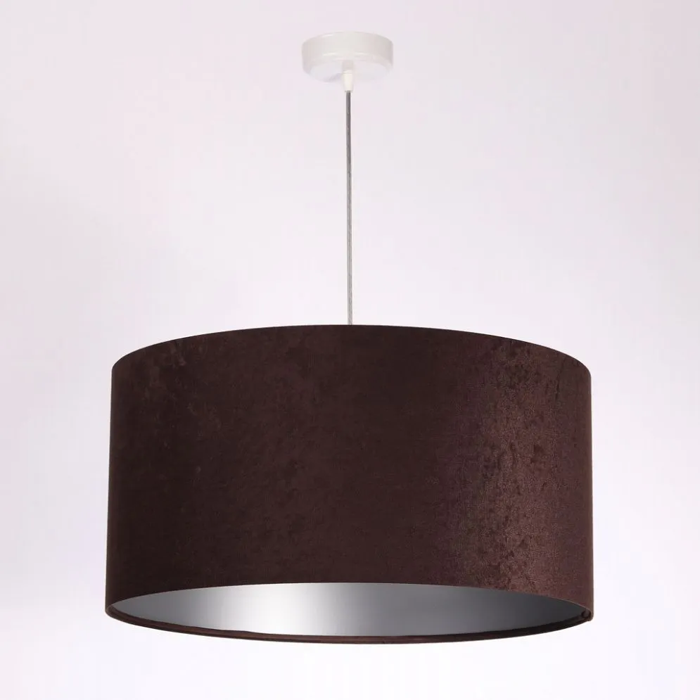 Lampa wisząca HOME 60 brązowa/srebrna do jadalni | MIRAT. w stylu  kolekcja