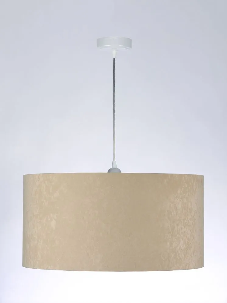 Lampa wisząca HOME 50 beżowa/biała w kształcie walca | MIRAT. w stylu  kolekcja