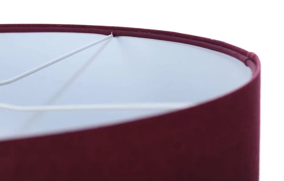 Lampa wisząca HOME 50 bordowa/biała nad stół welurowa | MIRAT.