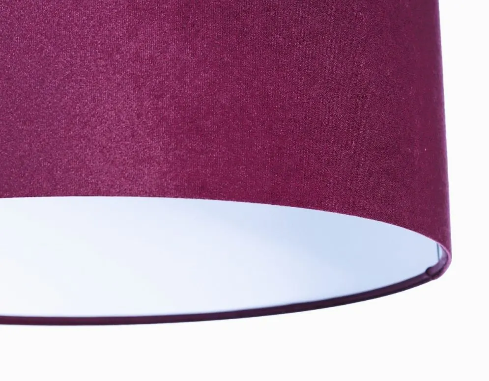 Lampa wisząca HOME 50 fioletowa/biała nad stół welurowa | MIRAT.