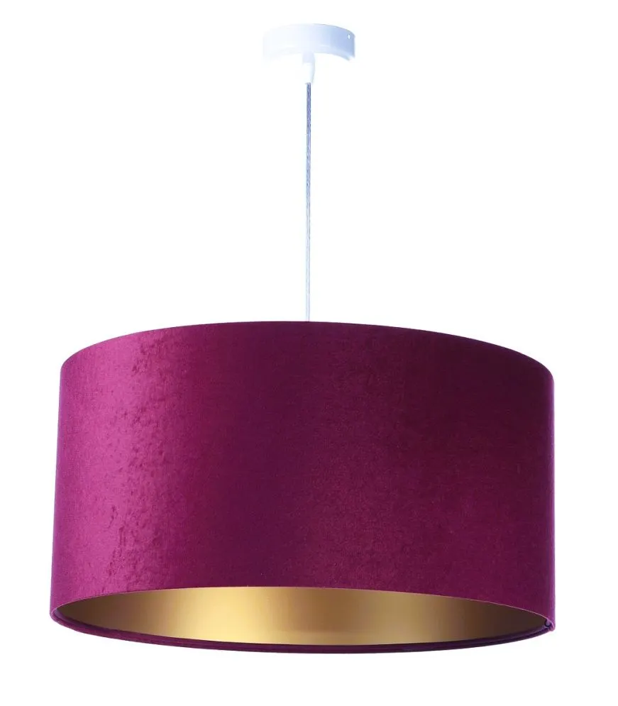 Lampa wisząca HOME 30 fioletowa/złota mała walec | MIRAT.