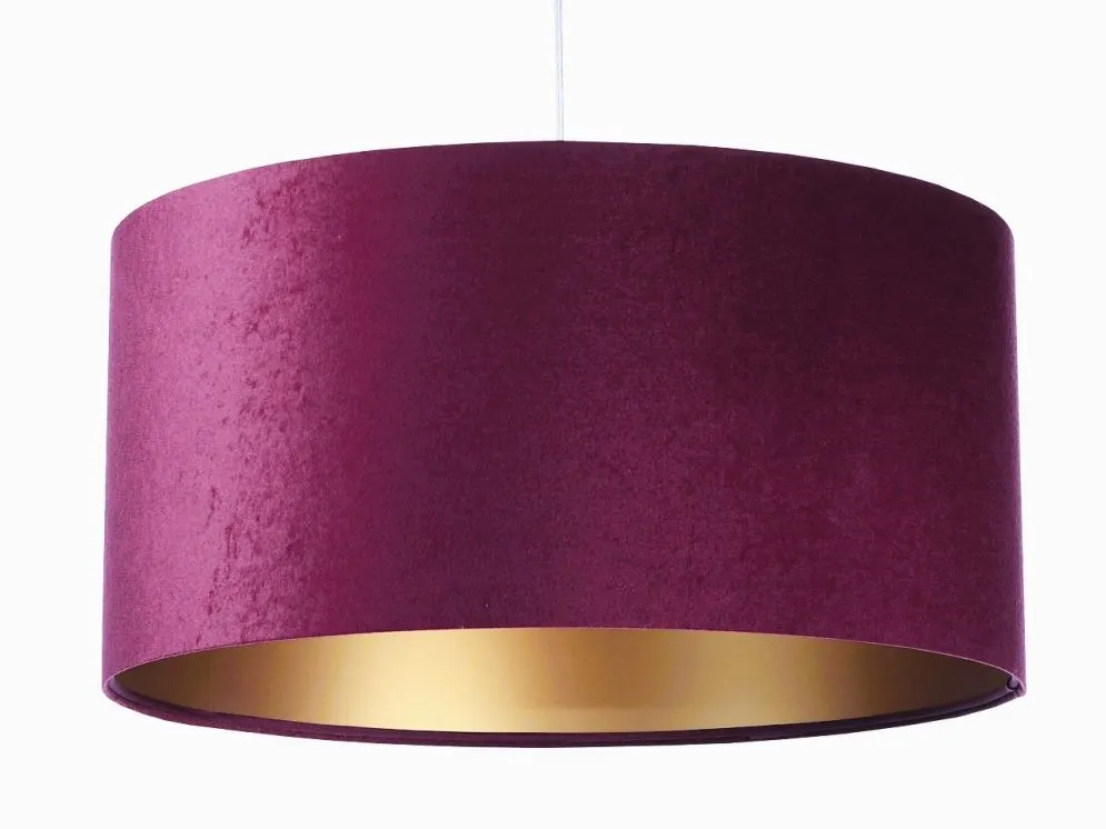 Lampa wisząca HOME 40 fioletowa/złota do salonu welurowa | MIRAT.