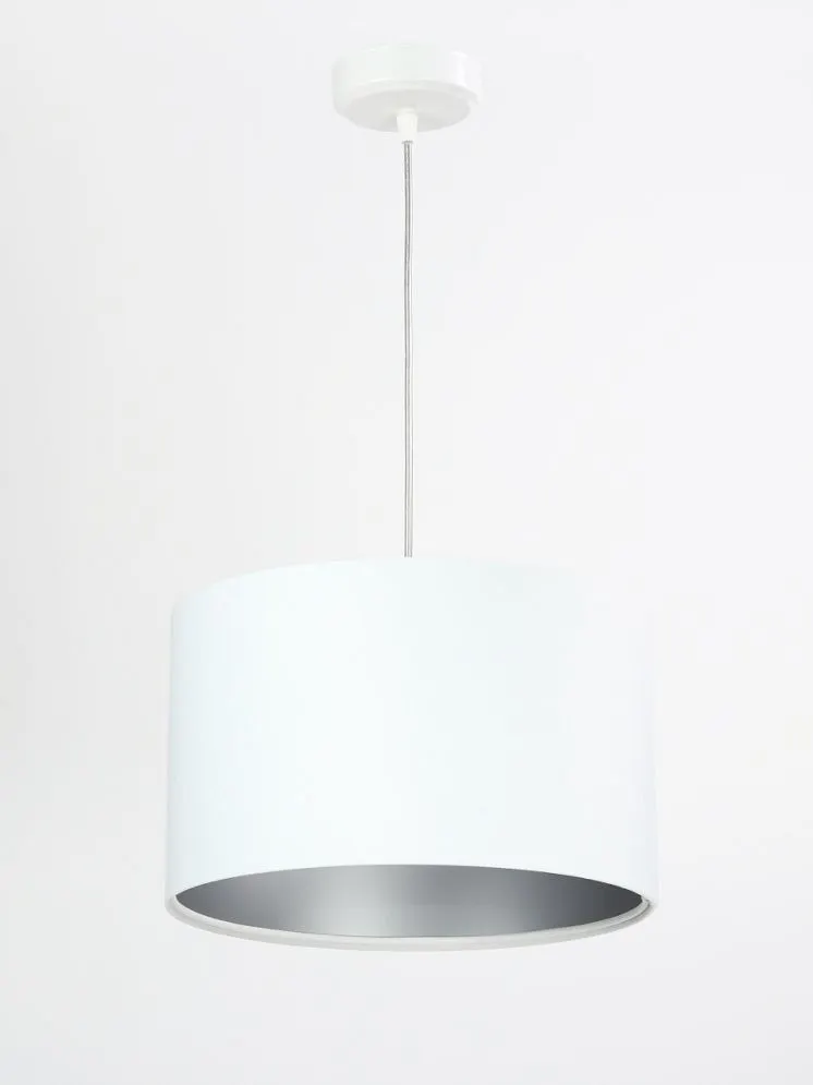 Lampa wisząca HOME 30 biała/srebrna polskiej produkcji nowoczesna | MIRAT.