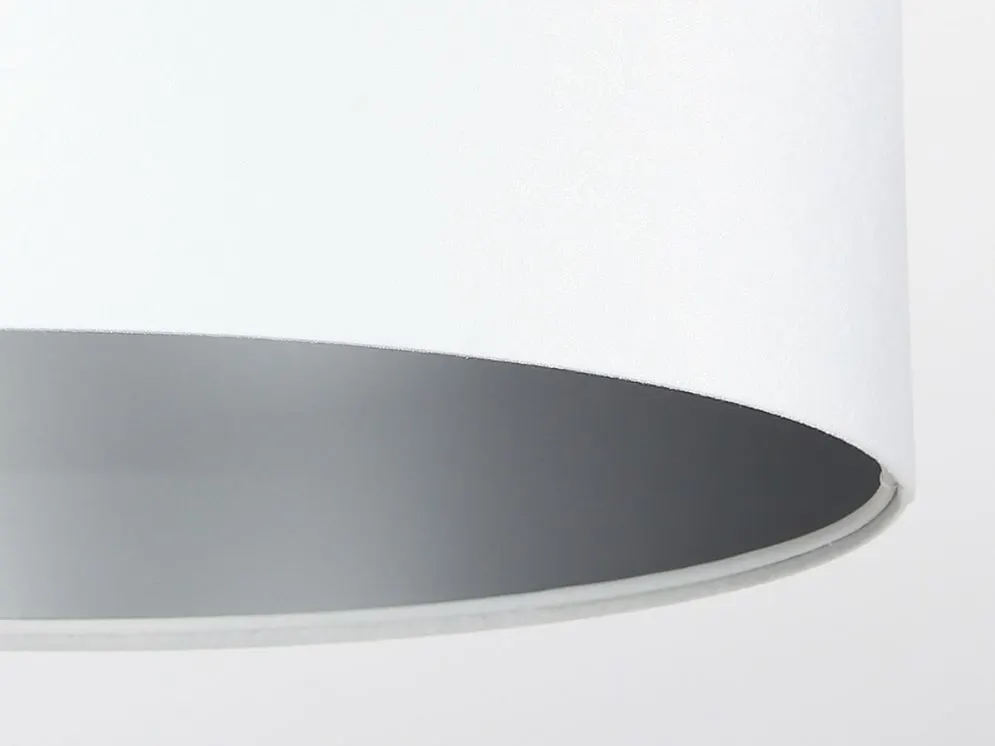 Lampa wisząca HOME 60 biała/srebrna ręcznie robiona polskiej produkcji | MIRAT.