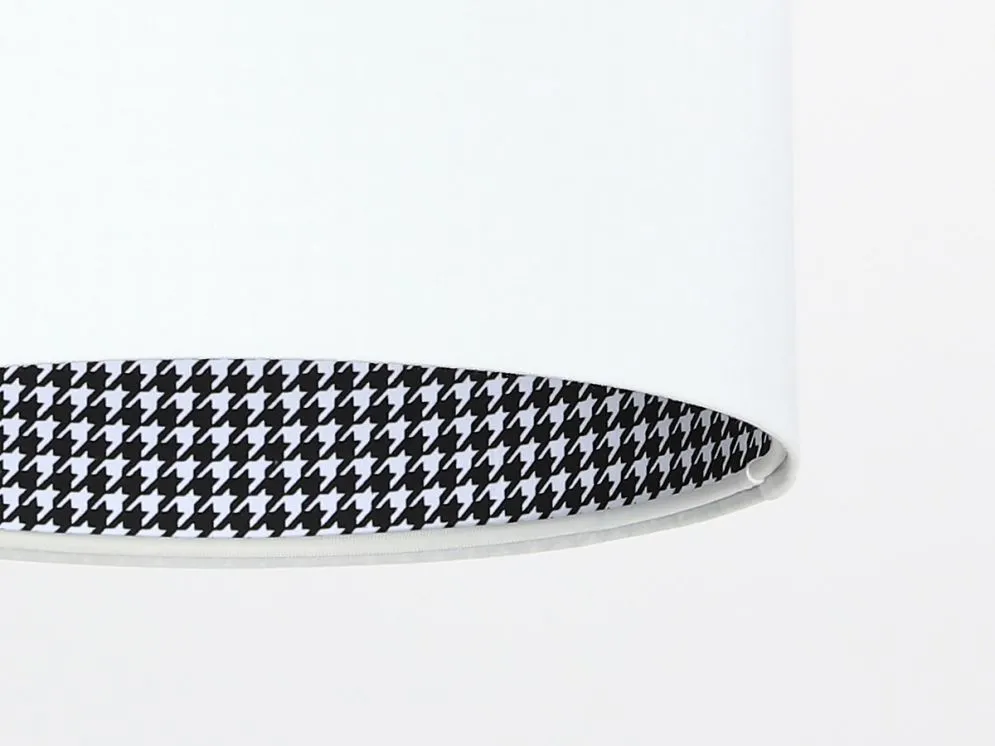 Lampa wisząca HOME 30 biała elegancka welurowa | MIRAT.