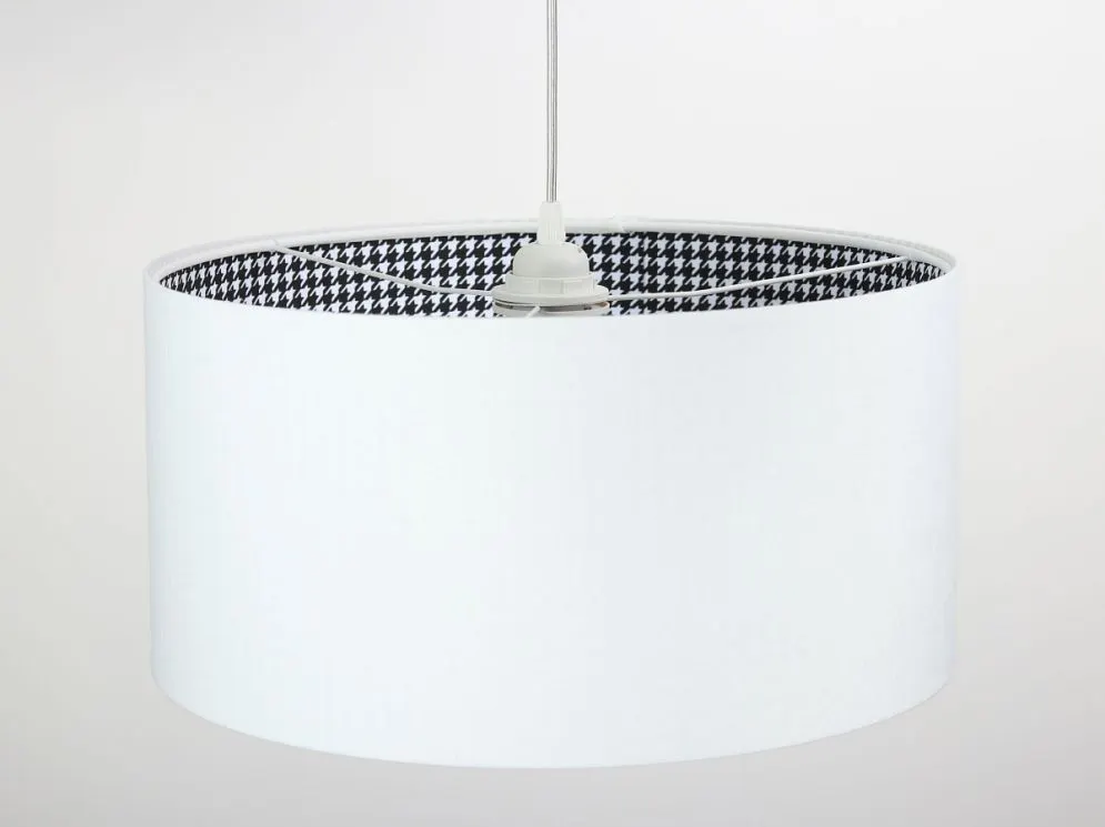 Lampa wisząca HOME 30 biała elegancka welurowa | MIRAT.