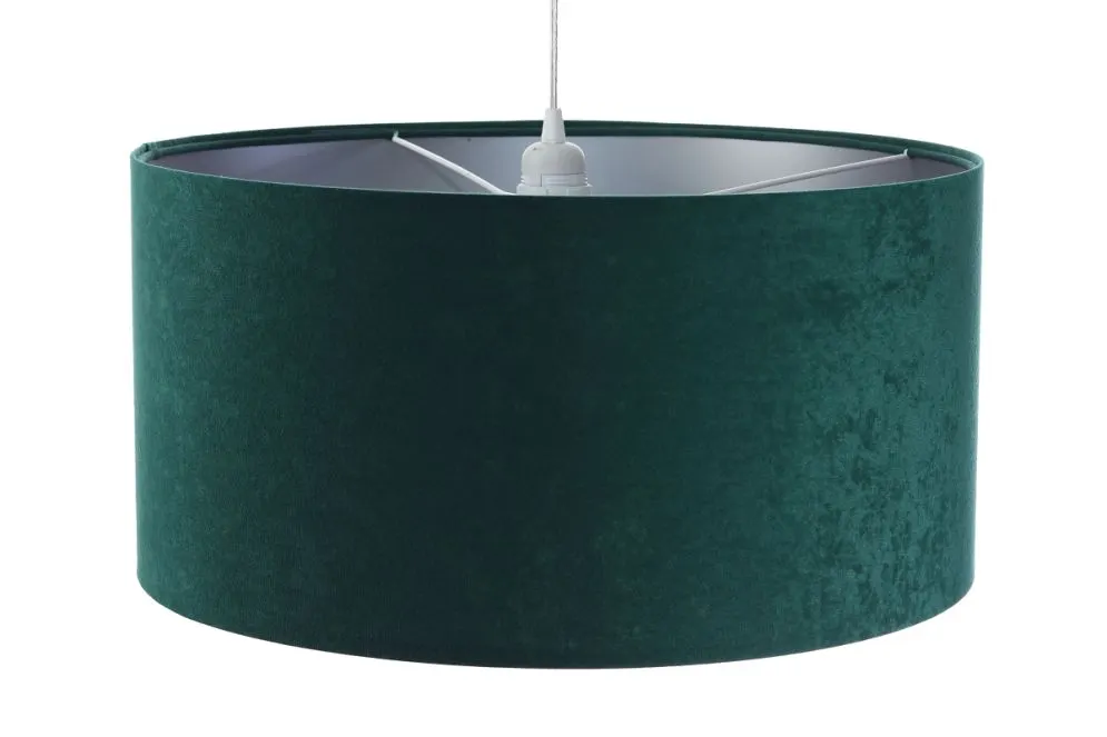 Lampa wisząca HOME 40 zielona/srebrna elegancka do jadalni | MIRAT.