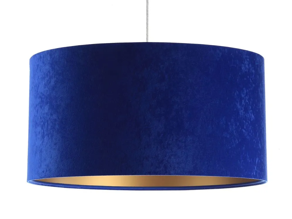 Lampa wisząca HOME 30 niebieska/złota walec mała | MIRAT.