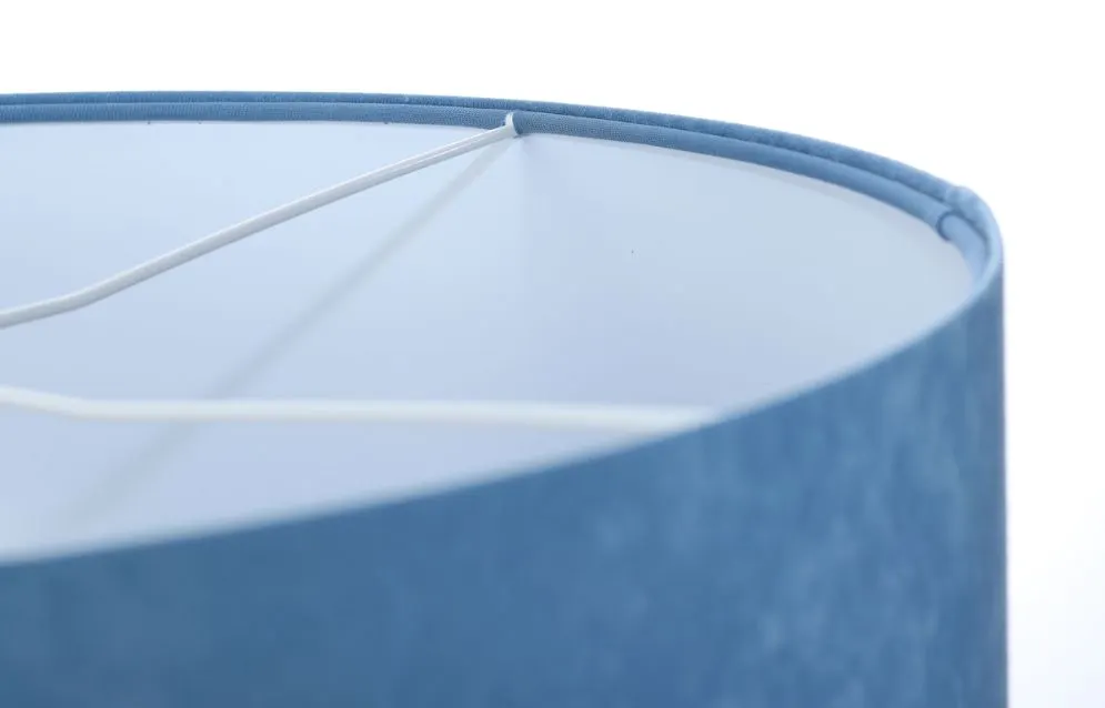 Lampa wisząca HOME 50 błękitna/biała welurowa w stylu glamour | MIRAT.