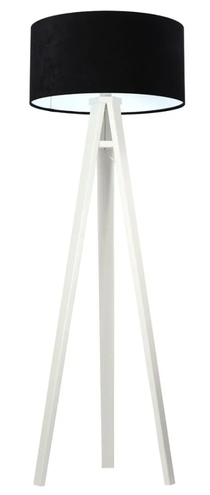 Lampa stojąca HOME 50 czarna/biała na trójnogu | MIRAT. w stylu kolekcja