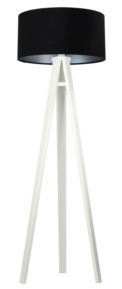 Lampa stojąca HOME 50 czarna/srebrna/biała z włącznikiem nożnym | MIRAT. w stylu kolekcja