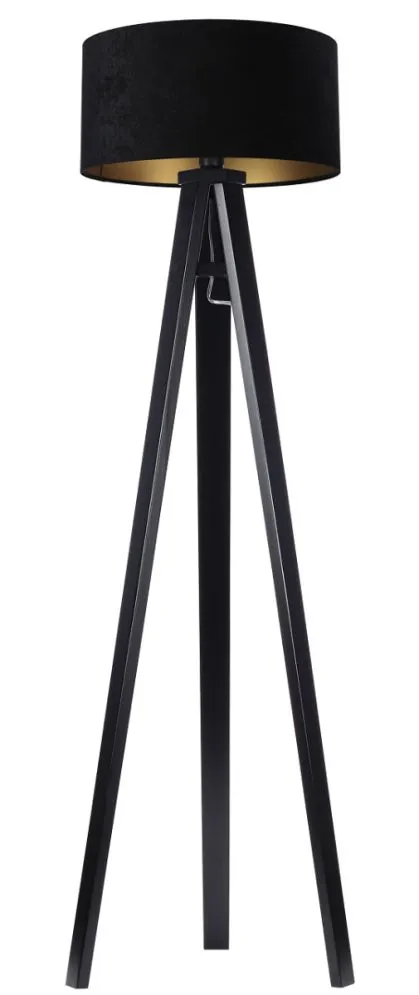 Lampa stojąca HOME 40 czarna/złota w stylu industrialnym | MIRAT. w stylu  kolekcja