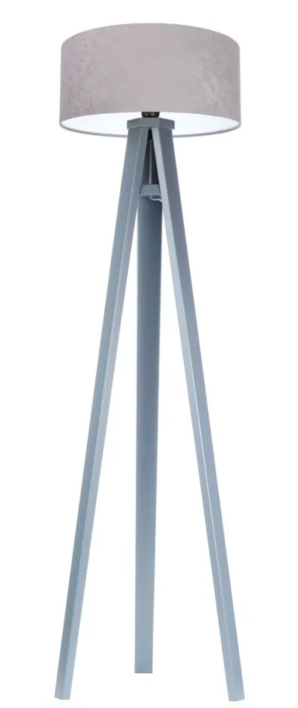Lampa stojąca HOME 40 szara/biała/szara podłogowa do salonu | MIRAT. w stylu  kolekcja