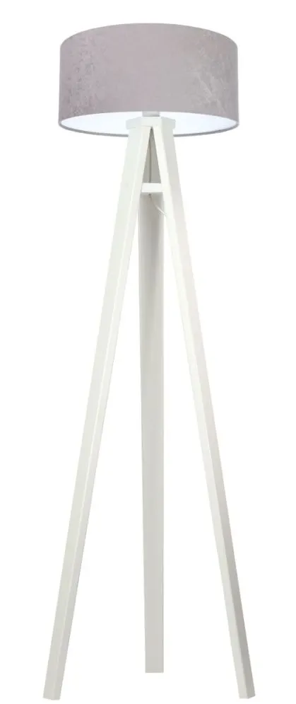 Lampa stojąca HOME 40 szara/biała/biała w stylu skandynawskim | MIRAT. w stylu  kolekcja