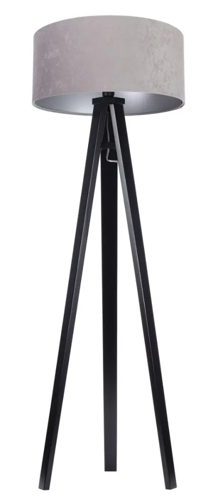 Lampa stojąca HOME 50 szara/srebrna/czarna w stylu industrialnym | MIRAT.