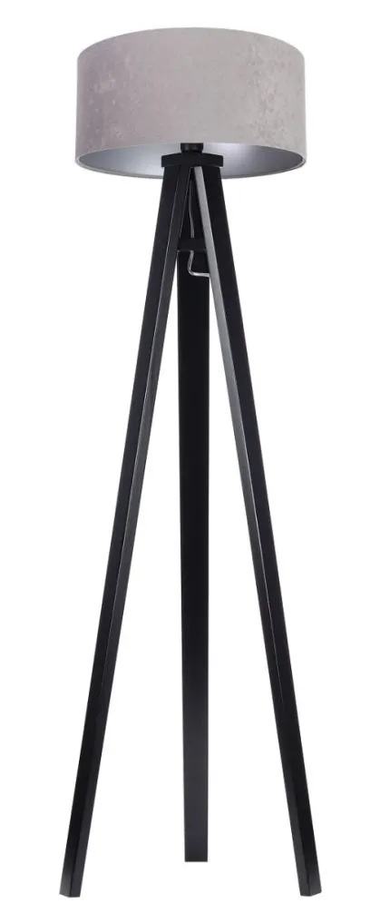 Lampa stojąca HOME 40 szara/srebrna/czarna na 1 żarówkę | MIRAT.