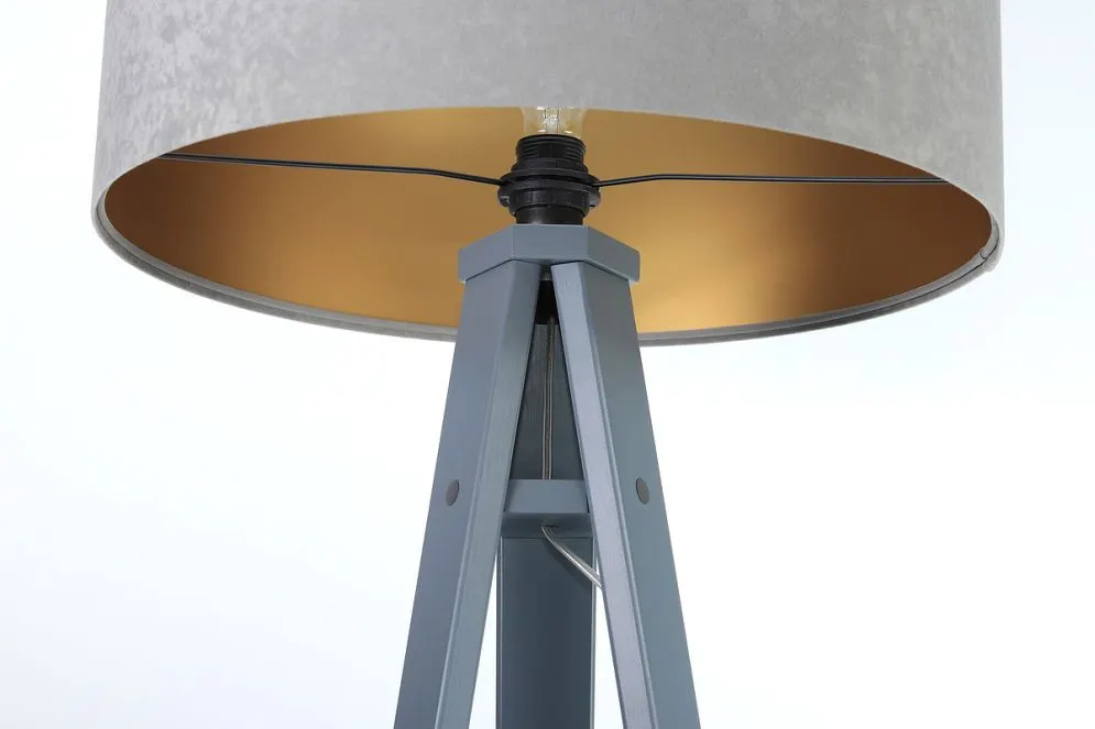 Lampa stojąca HOME 50 szara/złota/szara podłogowa | MIRAT.