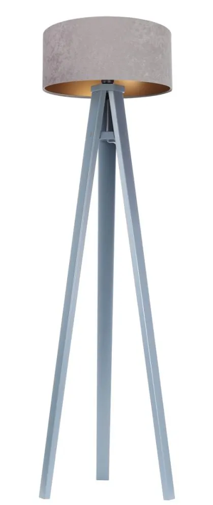 Lampa stojąca HOME 40 szara/złota/szara do salonu | MIRAT.