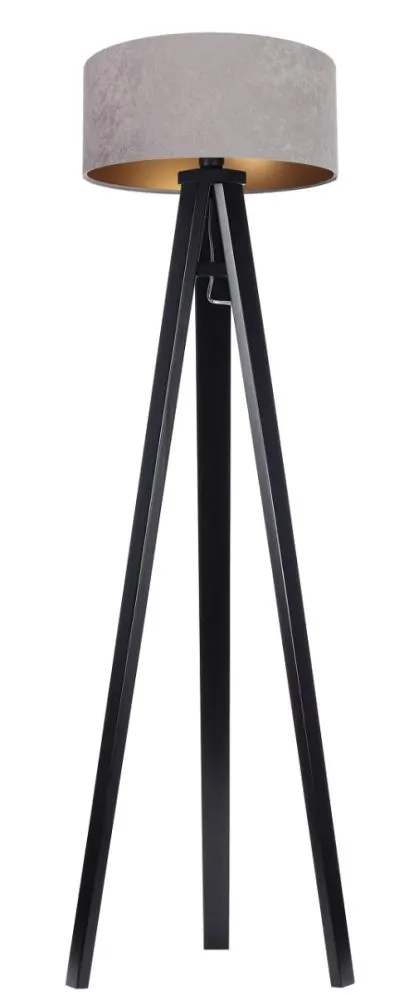 Lampa stojąca HOME 40 szara/złota/czarna w stylu loft | MIRAT.