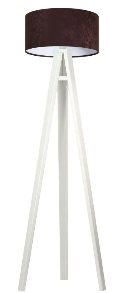 Lampa stojąca HOME 40 brązowa/biała/biała w stylu skandynawskim | MIRAT.