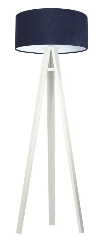 Lampa stojąca HOME 50 granatowa/biała/biała z włącznikiem nożnym | MIRAT.