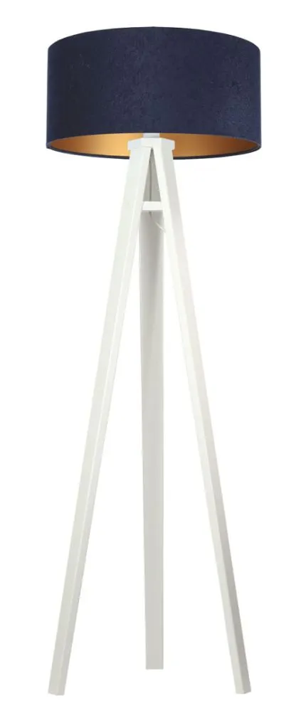 Lampa stojąca HOME 50 granatowa/złota/biała do biura | MIRAT.