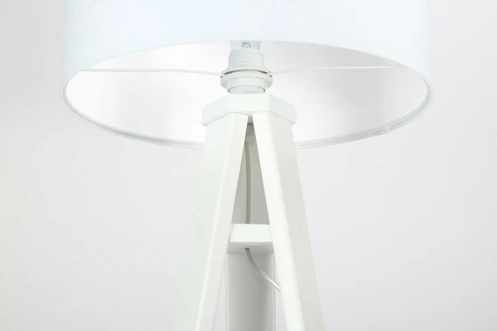 Lampa stojąca HOME 40 biała welurowa polskiej produkcji | MIRAT.