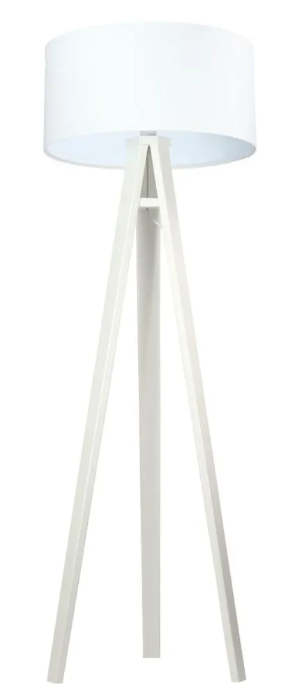 Lampa stojąca HOME 50 biała nowoczesna na trójnogu | MIRAT.
