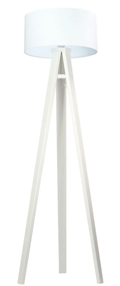 Lampa stojąca HOME 40 biała welurowa polskiej produkcji | MIRAT.