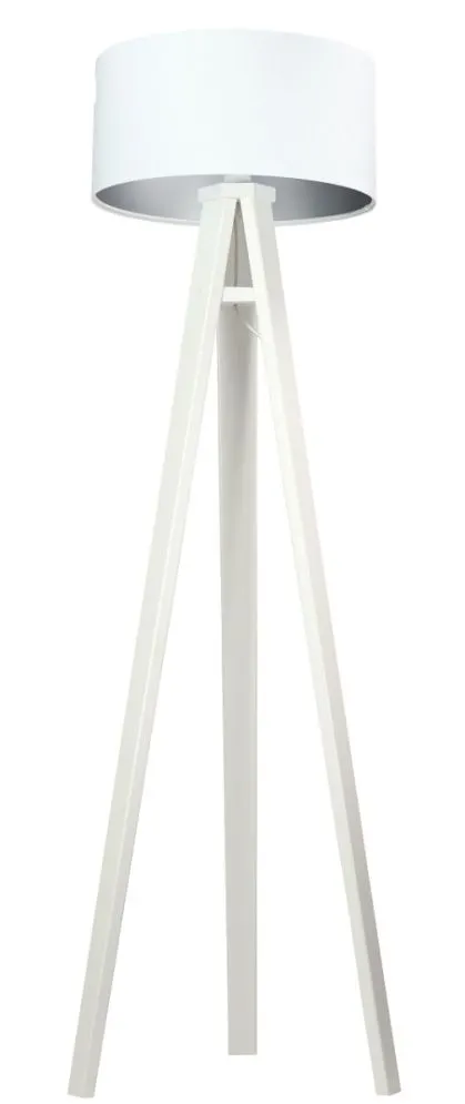 Lampa stojąca HOME 40 biała/srebrna/biała polskiej produkcji | MIRAT.