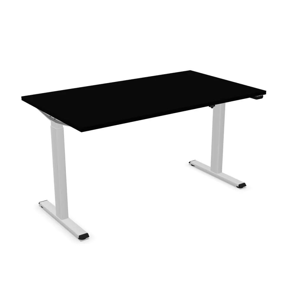 Biurko eCOMO 140x70cm czarne z regulacją biurowe I sklep meblowy MIRAT.