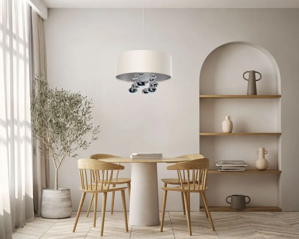 Lampa wisząca BUBBLE LIGHT 40cm kremowa dekoracyjna I sklep meblowy MIRAT.