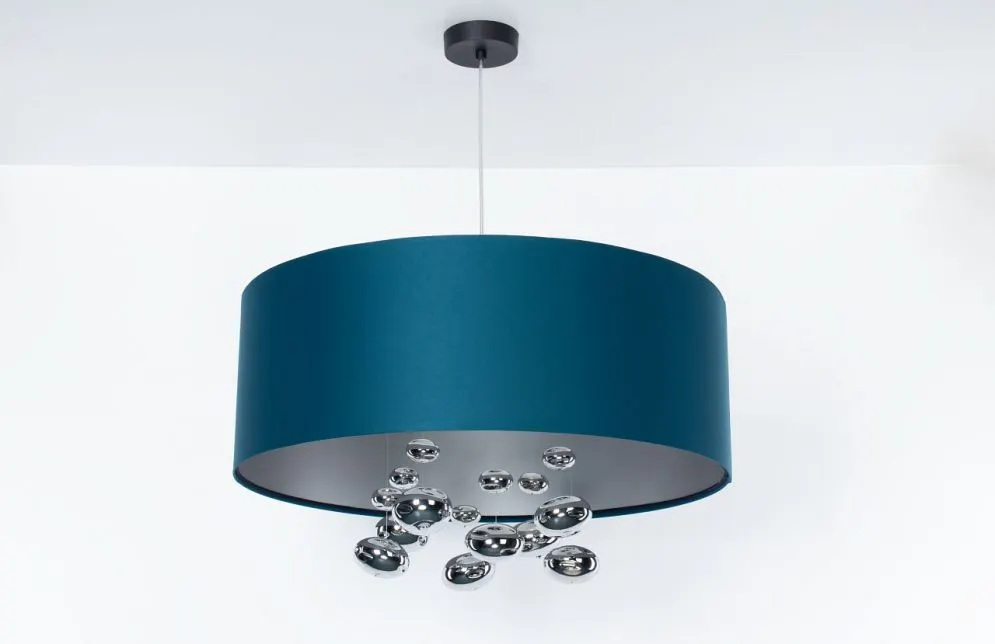 Lampa wisząca BUBBLE LIGHT 40cm granatowa satynowa I sklep meblowy MIRAT.