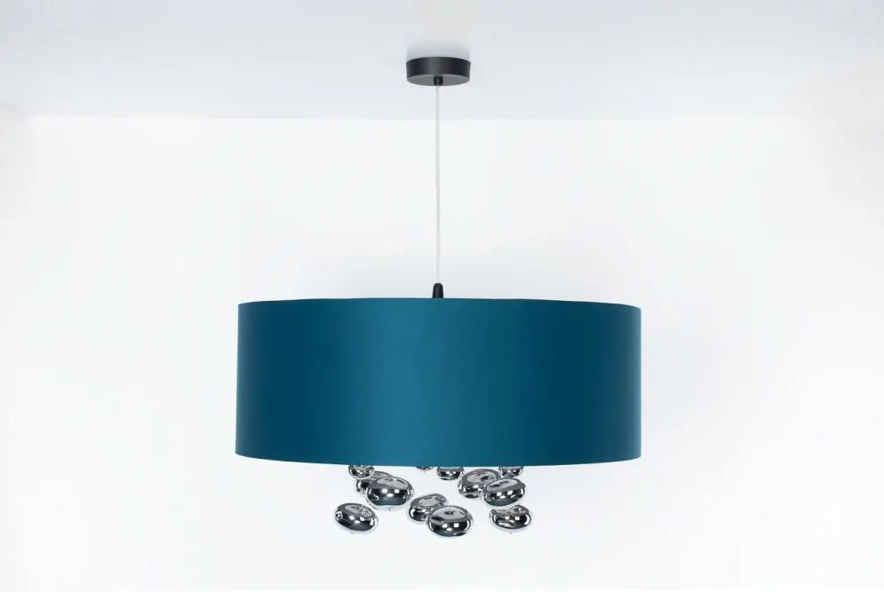Lampa wisząca BUBBLE LIGHT 40cm granatowa satynowa I sklep meblowy MIRAT.