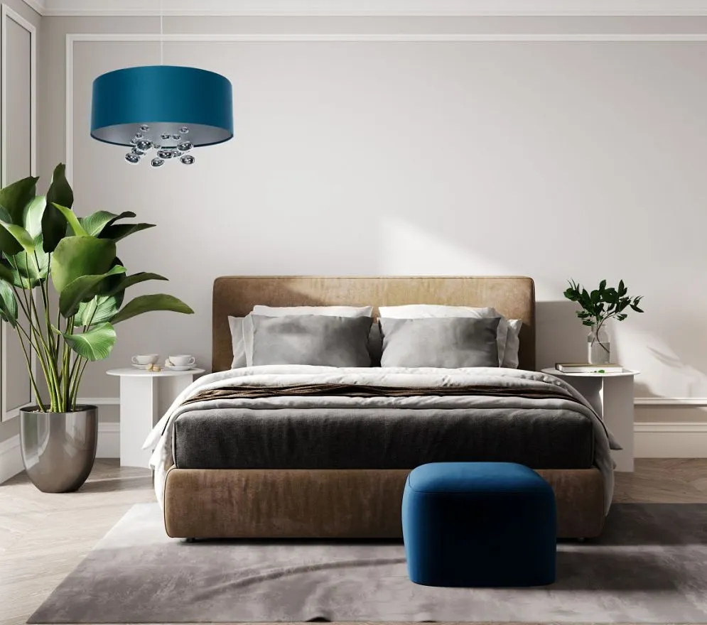 Lampa wisząca BUBBLE LIGHT 50cm granatowa do salonu I sklep meblowy MIRAT.