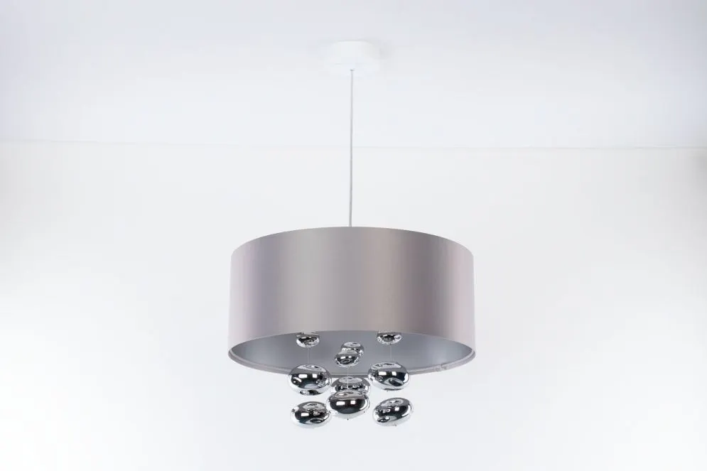 Lampa wisząca BUBBLE LIGHT 40cm szara glam I sklep meblowy MIRAT.