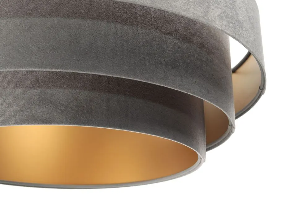 Lampa wisząca TRIO szara/złota ręcznie robiona nad stół | MIRAT. w stylu  kolekcja