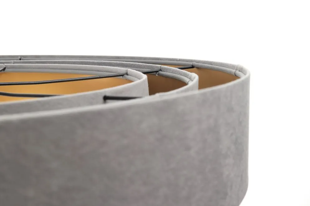 Lampa wisząca TRIO szara/złota ręcznie robiona nad stół | MIRAT. w stylu  kolekcja