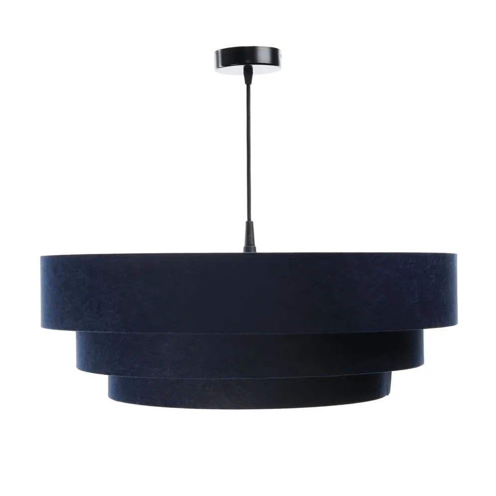 Lampa wisząca TRIO granatowa/złota welurowa nowoczesna | MIRAT. w stylu  kolekcja