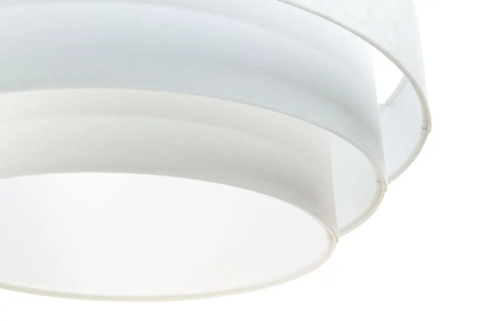 Lampa wisząca TRIO biała welurowa w stylu glamour | MIRAT. w stylu kolekcja