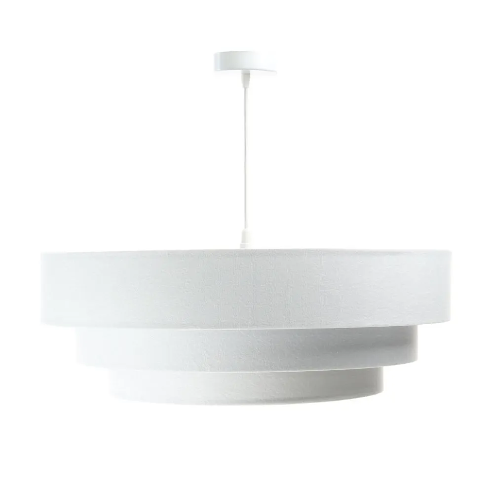 Lampa wisząca TRIO biała/srebrna w stylu glamour do jadalni | MIRAT. w stylu kolekcja