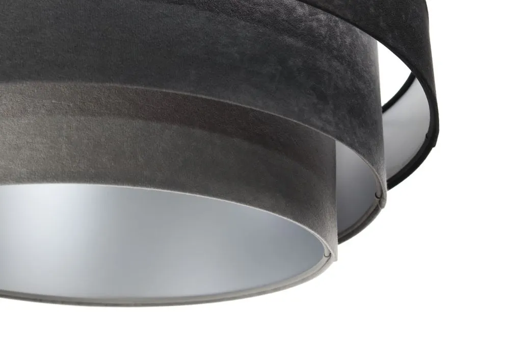 Lampa wisząca TRIO MIX czarna/szara/srebrna do nowoczesnego salonu | MIRAT. w stylu  kolekcja